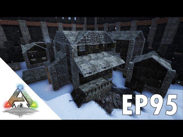 ARK:Survival Evolved S1Ep95 Winter Town Bar & Grill Build!!