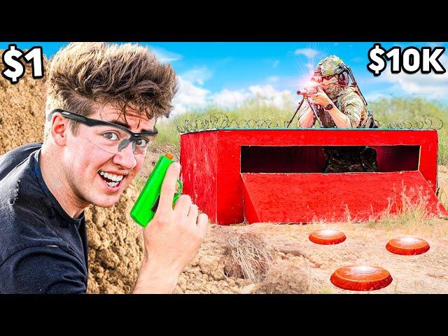 $1 vs. $10,000 Mini Airsoft Bunkers!