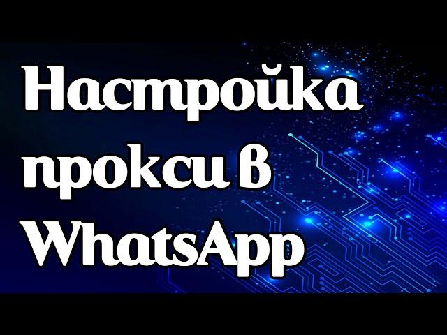 Как задать прокси в WhatsApp