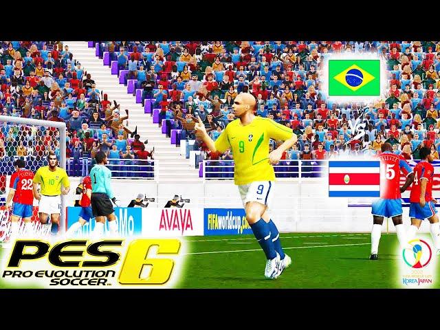 Brasil x Costa Rica - Copa do Mundo de 2002 - Pro Evolution Soccer 6 (PES 6)