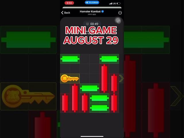 Mini Game Today 29 August Hamster Kombat How To Solve Mini Game Puzzle in HamsterKombat 100% SOLVED