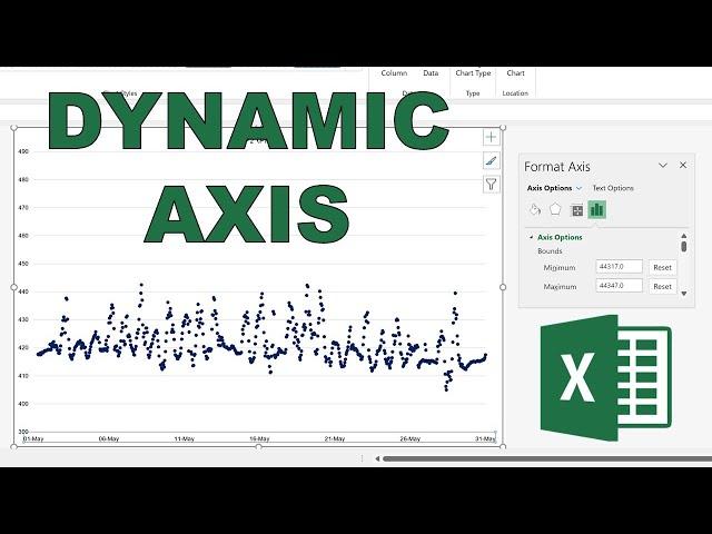 How to quickly change the dates on a chart in excel