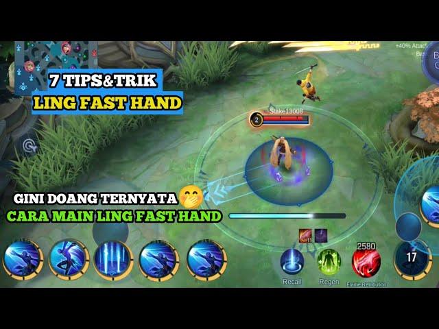 Tutorial Ling Fast Hand 2022,PEMULA HARUS BISA CARA INI !!!