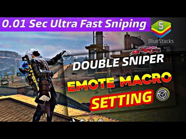 Double Sniper Emote Macro Setting Bluestack 5 | Super Fast 0.01 Second #freefire #bluestack5 #macro