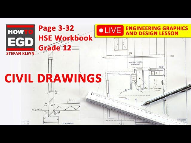 How to DRAW a CIVIL DRAWING easily - HSE | Page 3-32 | Grade 12