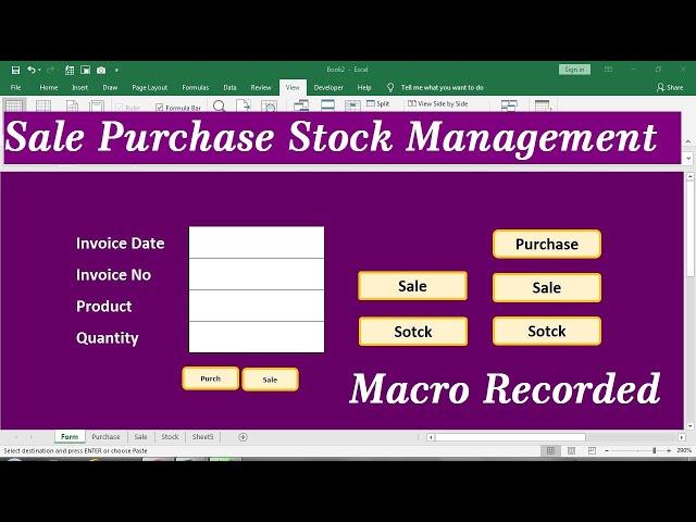 sales and purchase Data Entry and Record Maintain  in excel
