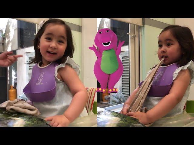 Scarlet Snow Belo Gusto ang Barney Dinosaur Birthday Party!