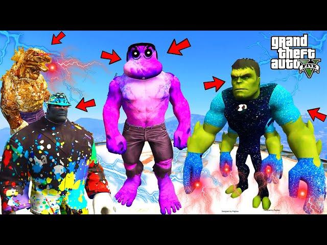 Elemental HULK rule The World In GTA 5 ! SHINCHAN FRANKLIN stop it