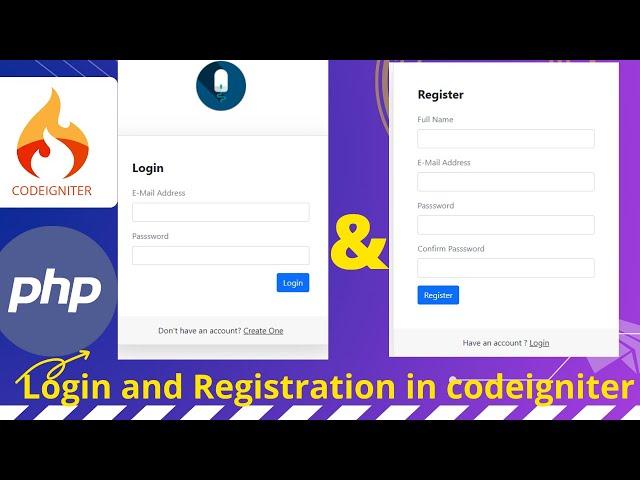 Login and Registration system by using CodeIgniter