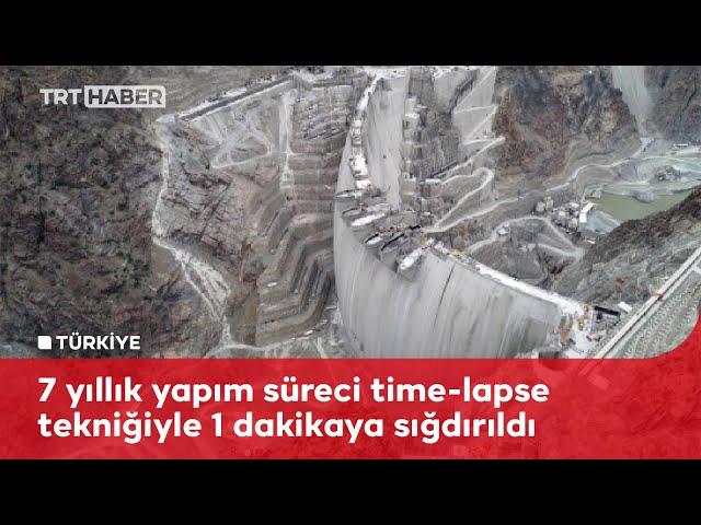 1 dakikada Yusufeli Barajı'nın 7 yıllık yapım süreci