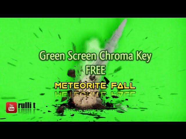 Green Screen - METEOR FALL animation  Chroma key