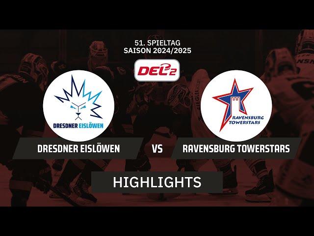 DEL2: Dresdner Eislöwen vs. Ravensburg Towerstars I Highlights - 51. Spieltag | SDTV Eishockey