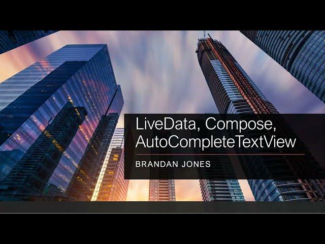 Use Auto Complete Text with LiveData in Jetpack Compose