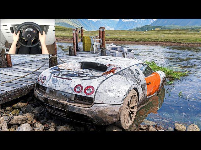 Rebuilding Bugatti Veyron - Forza Horizon 5 (Steering Wheel + Shifter) Gameplay