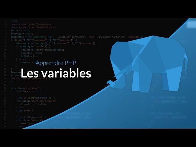 Apprendre le PHP : Chapitre 5, Les variables