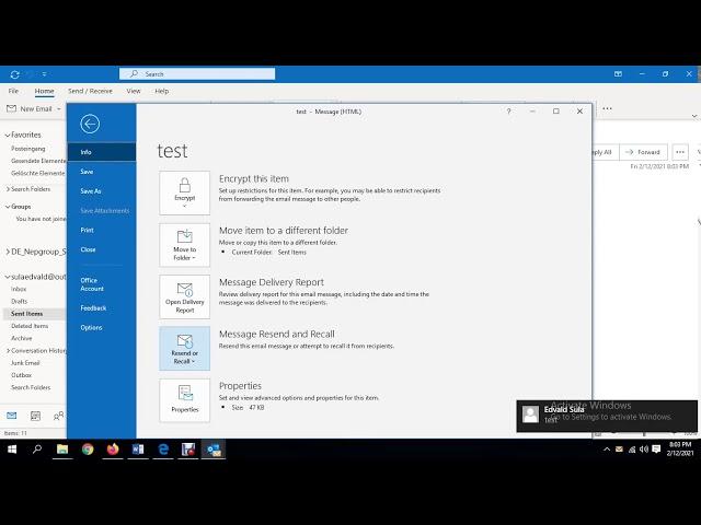 How to Recall/Cancel a Sent Email in Outlook