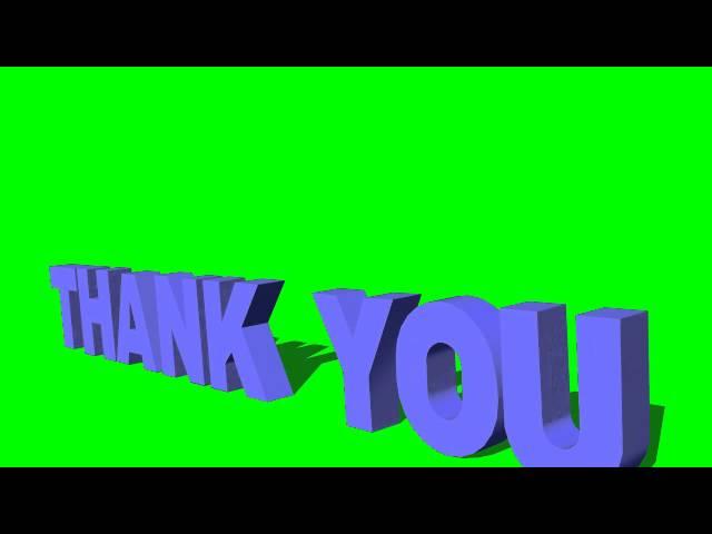THANK YOU.3D text with camera movement  - green screen effects - free use
