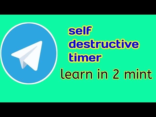 telegram self destruct photo |self destruct timer in telegram #telegramtimer#selfdestructtimer