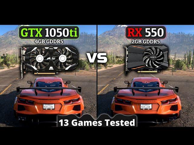 GTX 1050 ti vs Rx 550 | How Big Is The Difference | 13 Games Tested