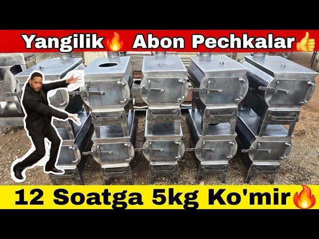 Abon Pechka 12 Soatga 5 Kg Ko'mir Rasxod | Optom Pechka | Ekanom Pechka