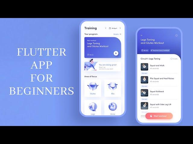 Flutter App Development Tutorial for Beginners iOS | Android | Complex UI | Training App GetX