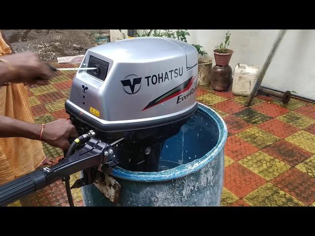 TOHATSU EVERUN 18 HP 2 STOCK ENGINE FIRST START.