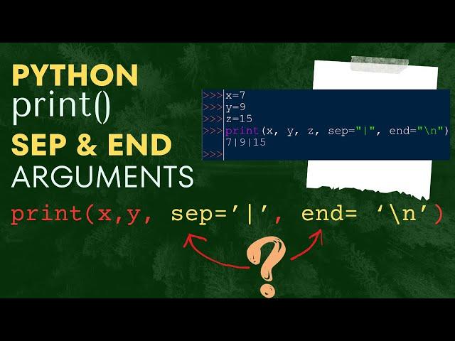 Python print Function sep and end arguments | use of sep and end in print function | SuMyPyLab