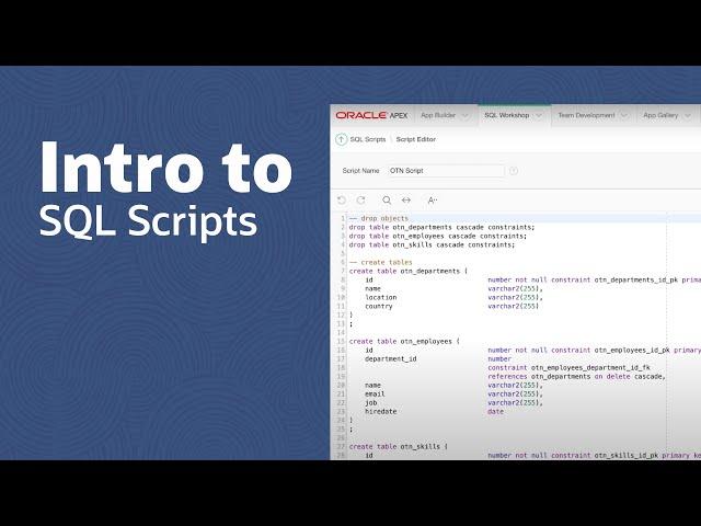 Intro to SQL Scripts