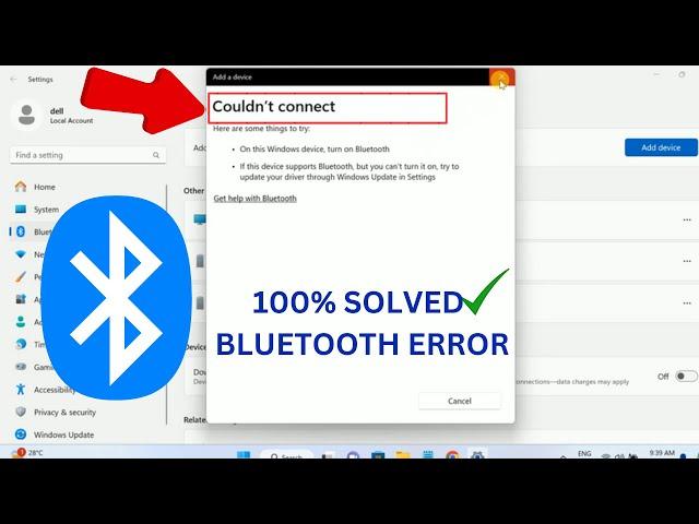 Bluetooth Couldn't Connect Error In Windows 11 | Bluetooth ON OFF Button Is Missing In Windows 11