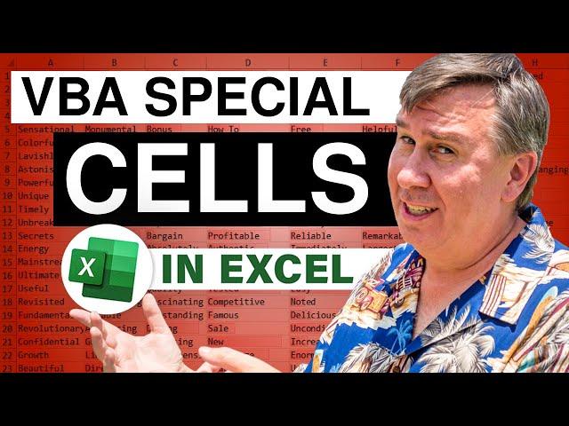 Excel - Using Go To Special in an Excel Macro with Special Cells - Episode 1297