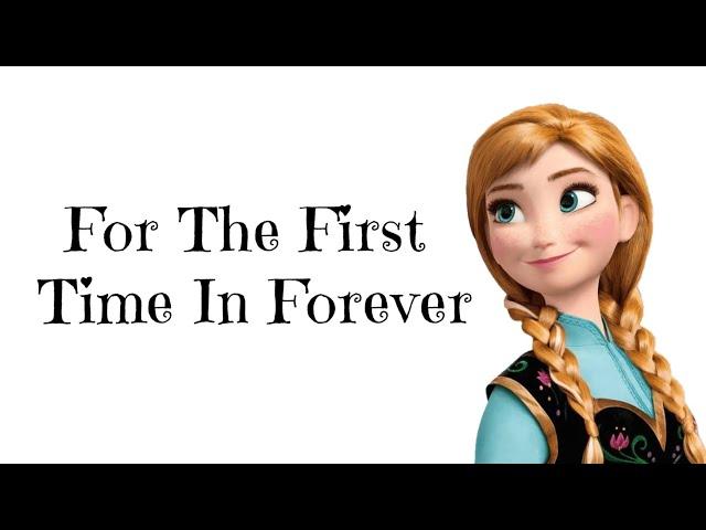 Kristen Bell, Idina Menzel - For The First Time In Forever (Lyrics Video) 