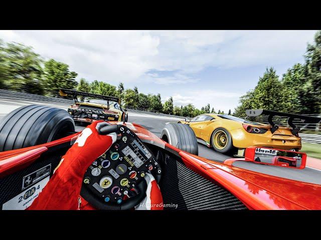 Michael Schumacher Ferrari F2004 Vs Everyone At Nurburgring | Assetto Corsa Ultra Graphics