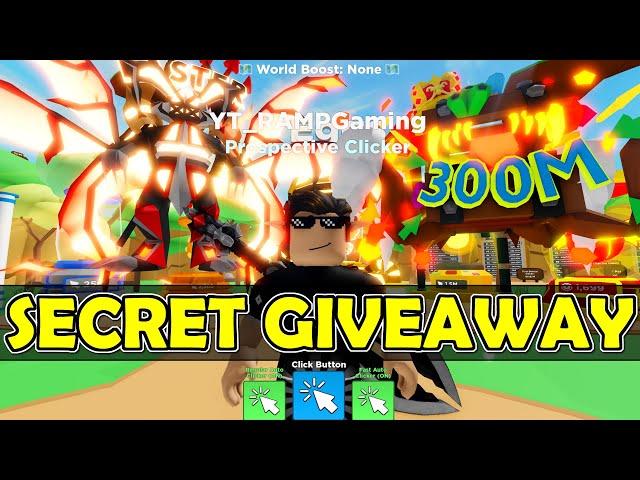 CLICKER SIMULATOR SECRET PET GIVEAWAY!! 300M DERANGED KRAB SECRET PET GIVEAWAY in Clicker Sim Roblox