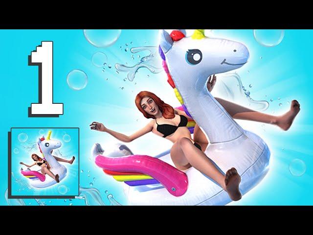 Aquapark: Slide, Fly, Splash - All levels 1-4 Gameplay Walkthrough [Android, iOS Game]