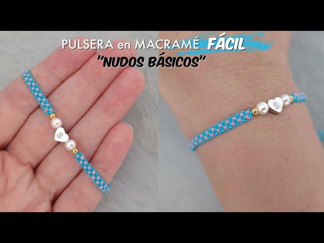 Como hacer PULSERA FÁCIL Y RÁPIDO EN MACRAMÉ CON CORAZON | PULSERA EN MACRAMÉ PARA PRINCIPIANTES