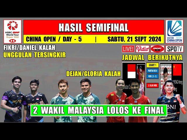 Hasil Semifinal China Open 2024 Hari Ini ~ FIKRI/DANIEL & DEGLO Kalah ~ Unggulan Berguguran