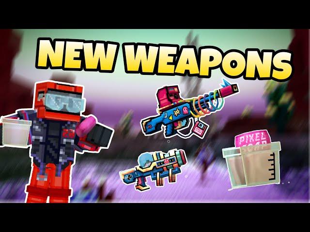 All NEW Update Weapons EARLY Review! - Pixel Gun 3D