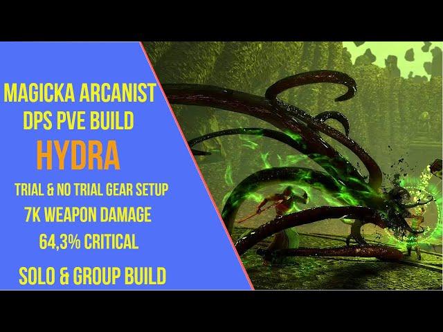 ESO Magicka Arcanist DPS PVE Build(Hybrid) - Hydra - Necrom