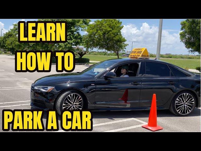 HOW TO PARK A CAR IN A PARKING SPACE FOR BEGINNERS