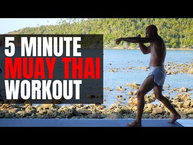 5 Minute Muay Thai Shadow Boxing Workout At Home (Follow Along!)