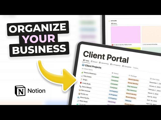 How I manage design projects with Notion (Client Portal)