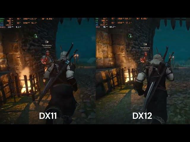 The Witcher 3 Next Gen ULTRA preset DX11 vs DX12 RTX 3070