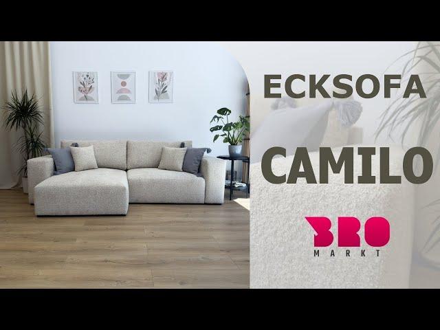 Modernes Wohnen neu definiert: Das CAMILO Ecksofa mit Schlaffunktion. | Bromarkt.de