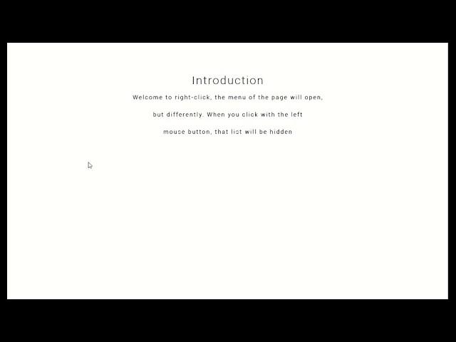 Right click menu (HTML CSS Javascript Jquery)