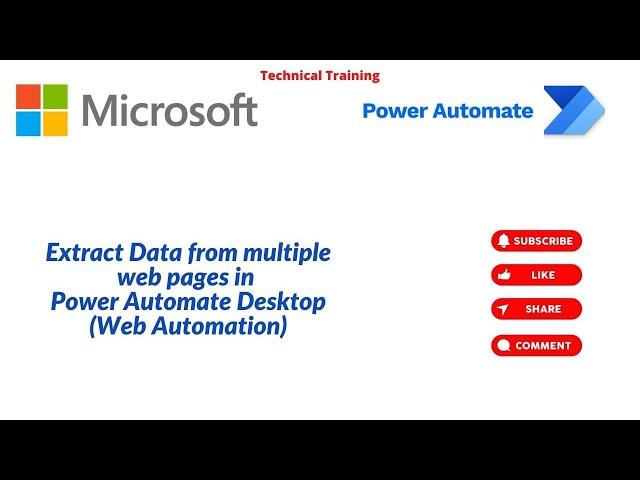 Extract Data from Multiple Web Pages In Power Automate Desktop