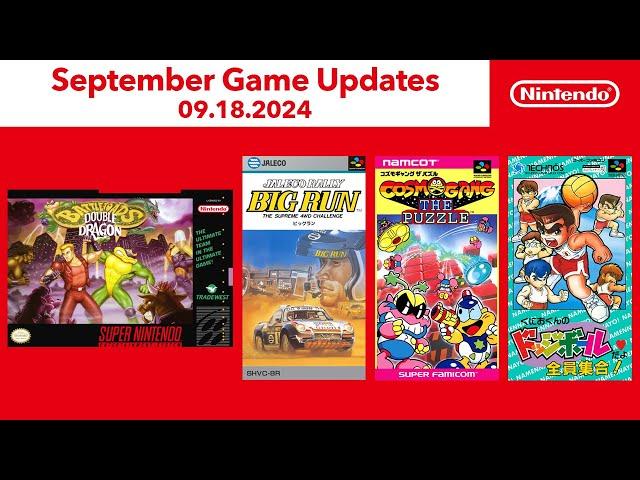 Super NES – September 2024 Game Update – Nintendo Switch Online + Expansion Pack