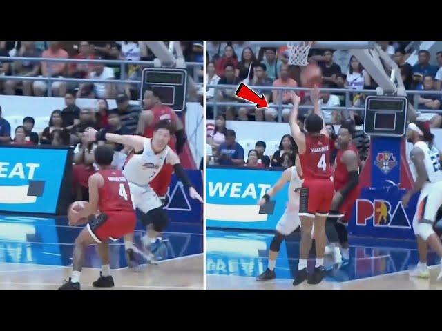 RJ Abarrientos turns Steph Curry w/ Coldest Dagger 3 & knocks meralco out!