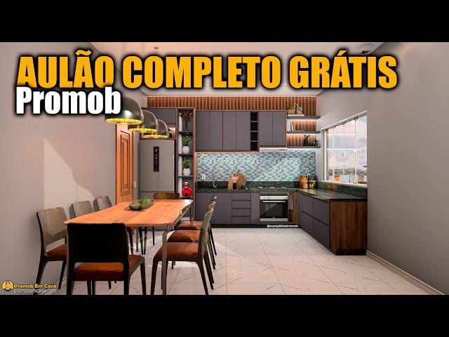 Aulão Completo Projetando Uma Cozinha em L Passo a Passo no Promob