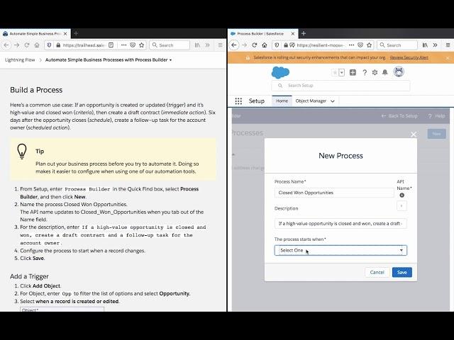 Automate Simple Business Processes with Process Builder in Salesforce