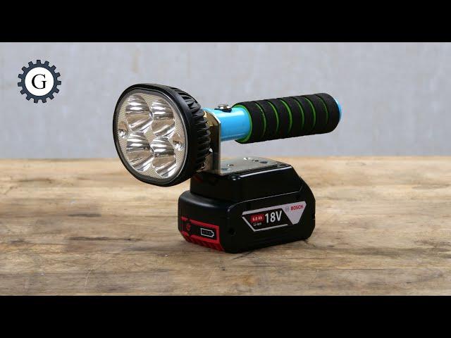 Build Flashlight for 18V Bosch Battery